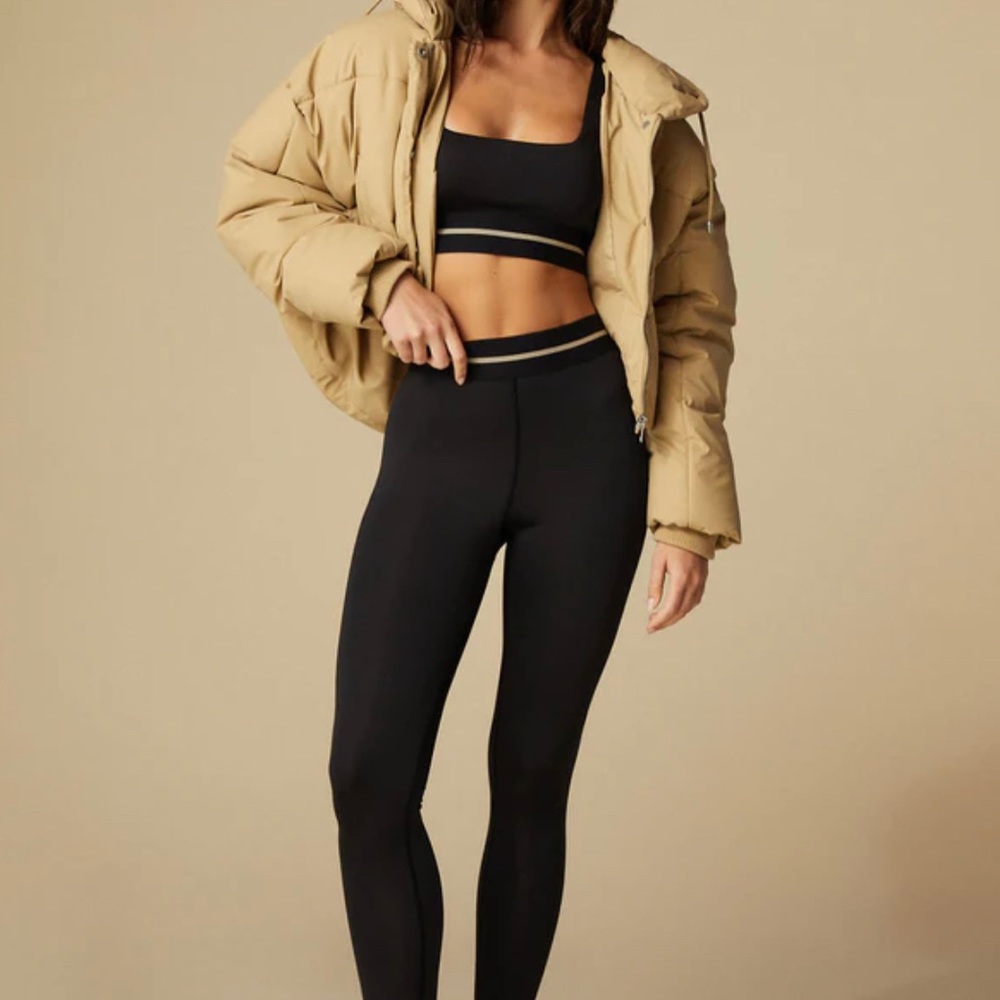 Tan + Lines Black Leggings